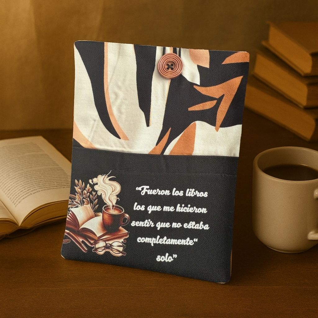 FUNDA DE LIBRO  - HOJAS DE OTOÑO